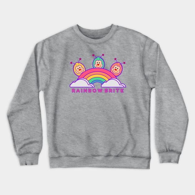 Rainbow brite spark, lucky , OJ kids gift Crewneck Sweatshirt by AlfinStudio